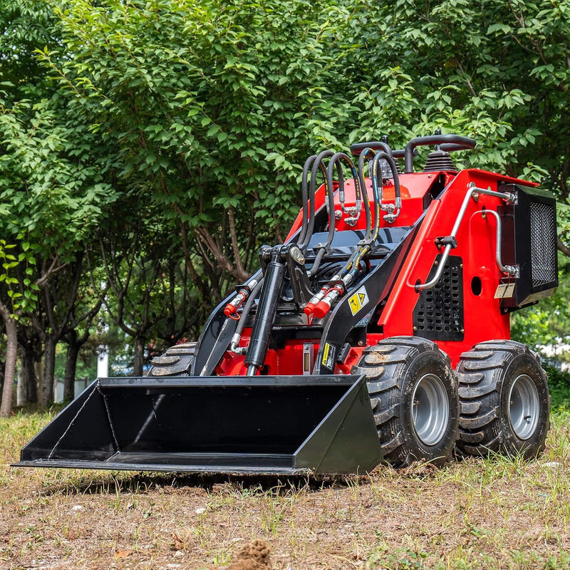 Heavy-Duty 13.5HP Mini Gas Skid Steer Loader With Wide Bucket (SAK69105)