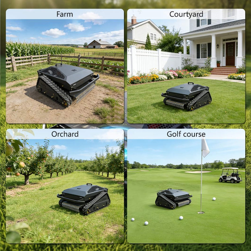 OVK Heavy-Duty 452CC 31-Inch Remote-Controlled Tracked Lawn Mower (SAK38617)