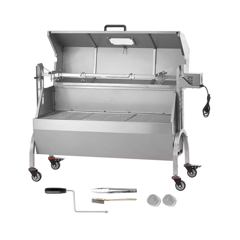 Heavy-Duty 52W Spit Roaster Rotisserie BBQ Grill For Pig, Lamb And Chicken (SAK59286)