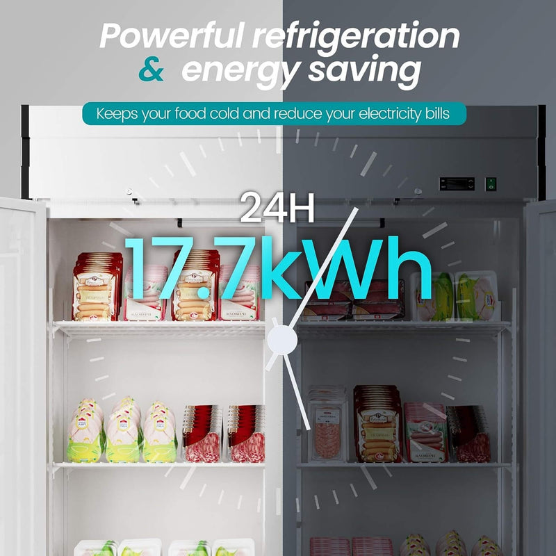 Heavy-Duty 54" 2-Door Stainless Steel Commercial Freezer With OmniSmart Temperature Control (SAK91765)