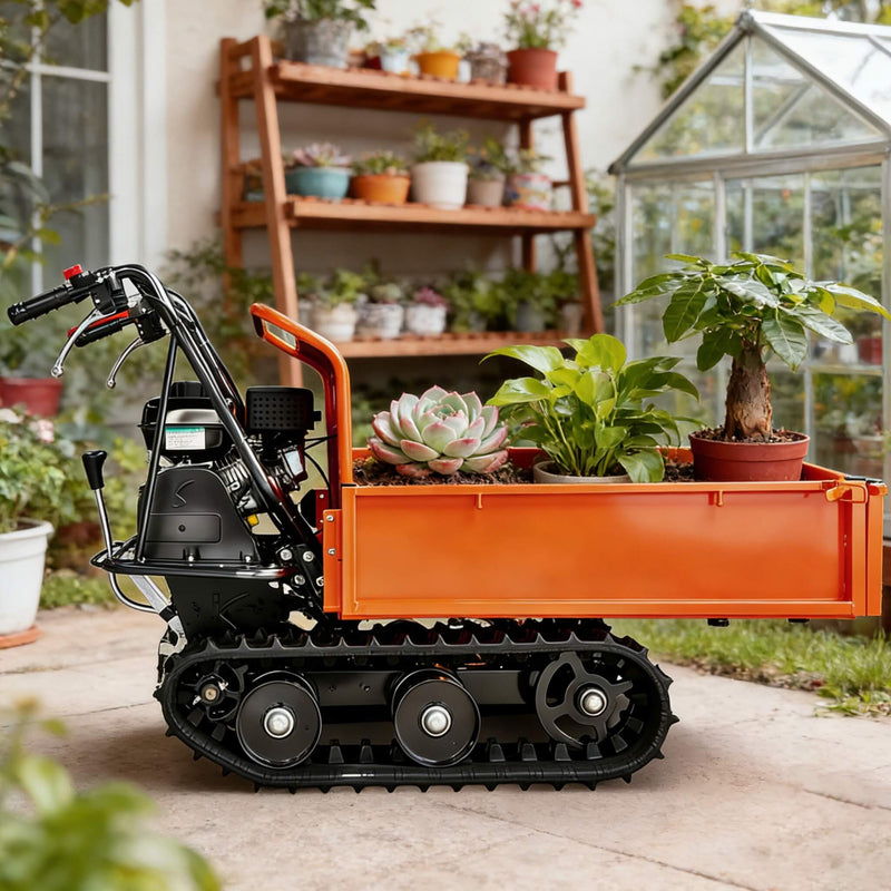 660LBS Heavy-Duty 6.5HP 208CC Gas-Powered Track Barrow (SAK49713)