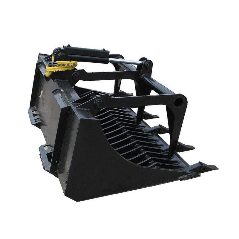 Heavy-Duty 66-Inch Rock Grapple Bucket Tractor Attachment With Tongs (92517364)