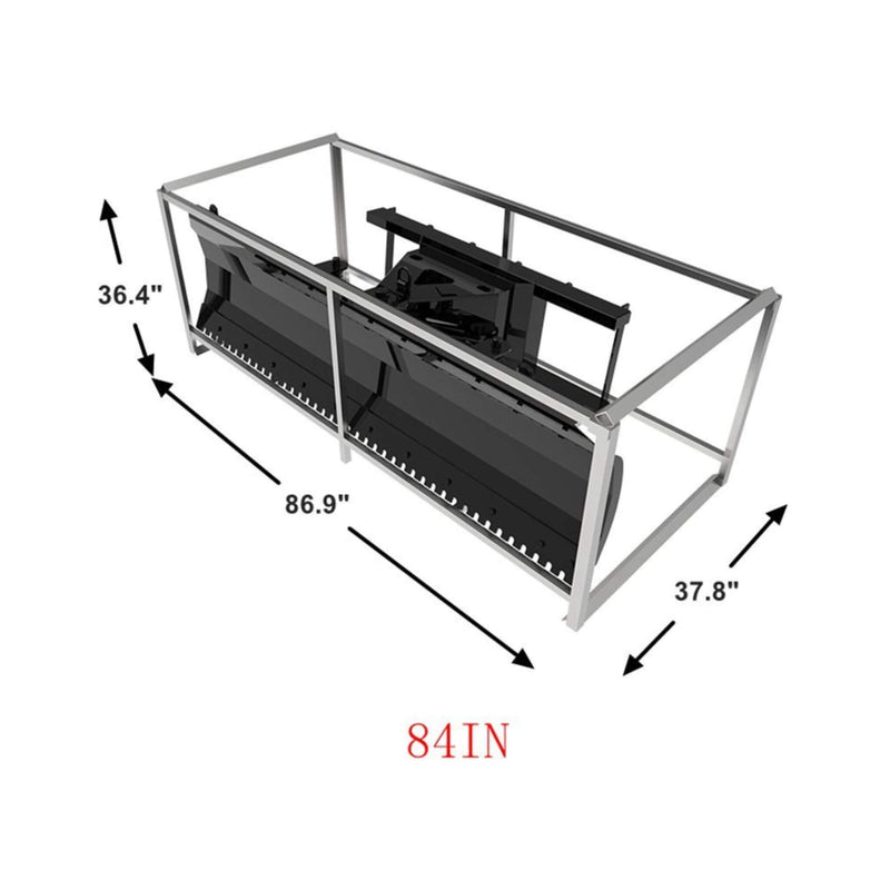 Heavy-Duty 84-Inch Snow Plow Attachment With Dozer Blade (SAK55703)