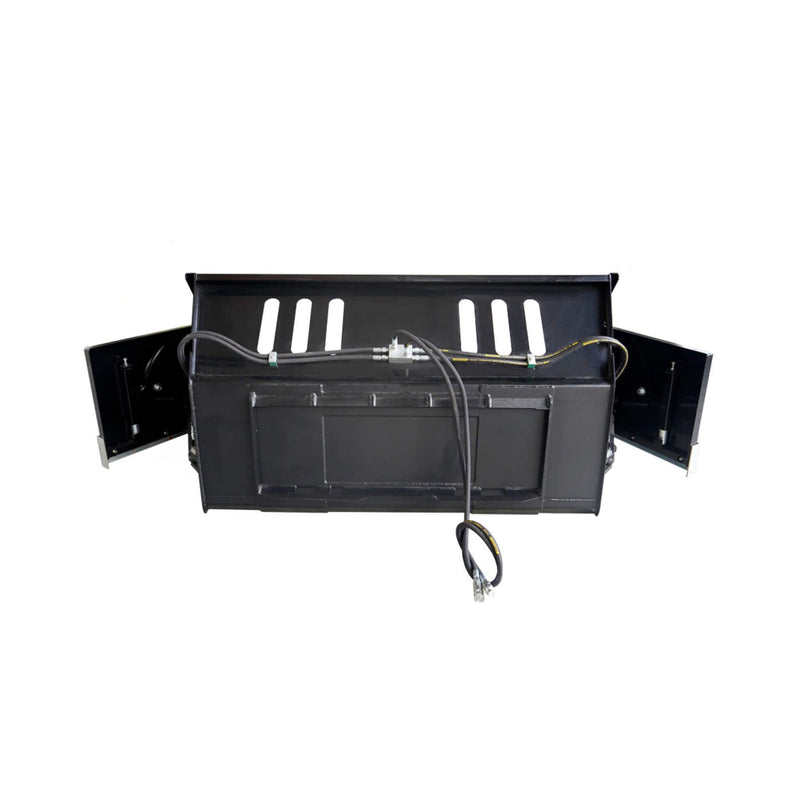 Heavy-Duty 89-Inch Snow Bucket Skid Steer Attachment With Swing Doors (SAK48371)