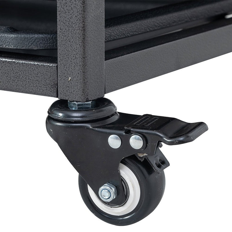 Heavy-Duty Carbon Steel Dog Kennel Cage Crate W/ Sloped Roof And Wheels, 48" (SAK73812)