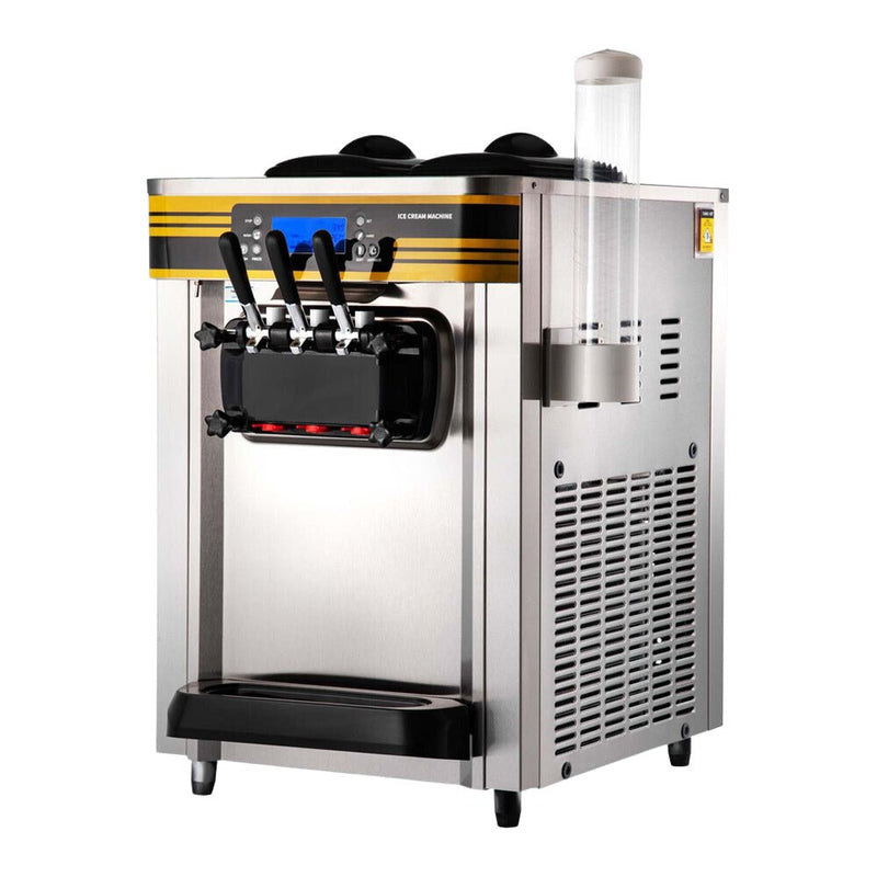 Heavy-Duty Commercial 3 Flavor Countertop Soft Serve Ice Cream Maker Machine, 2350W (91803572)