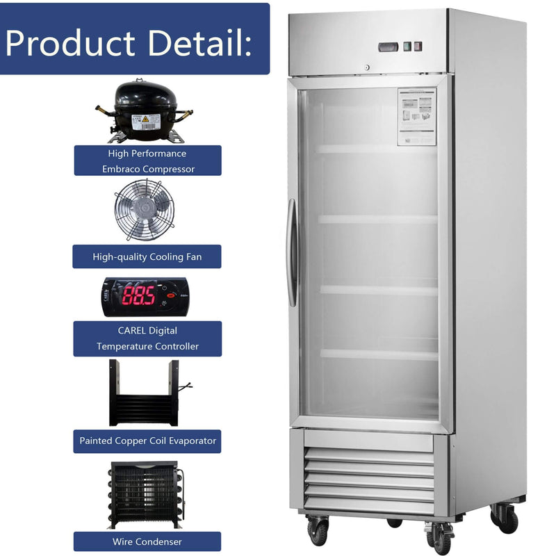 Heavy-Duty Commercial Upright ETL Certified Freezer For Restaurants, Bars, And Supermarkets (SAK01847)