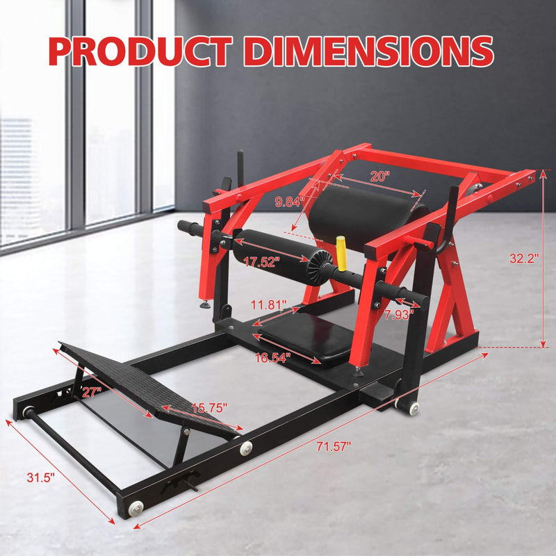 Heavy-Duty Hip Thrust Bridge Exercise Machine With Weight Holders (SAK72833)