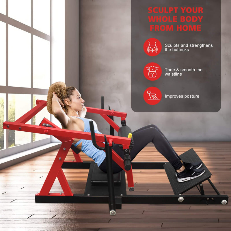 Heavy-Duty Hip Thrust Bridge Exercise Machine With Weight Holders (SAK72833)