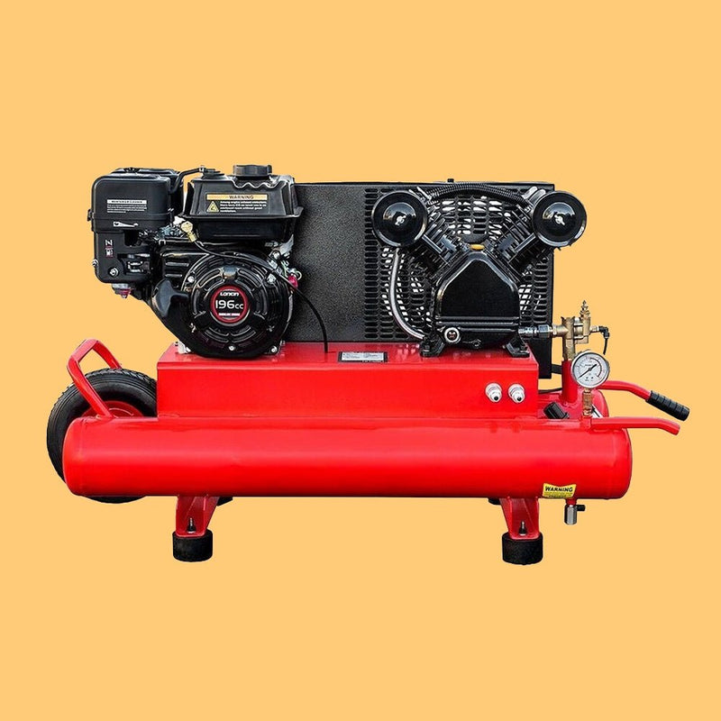 Heavy Duty Portable Gas-Powered Twin Stack Air Compressor Tank, 10 GAL (97461582)