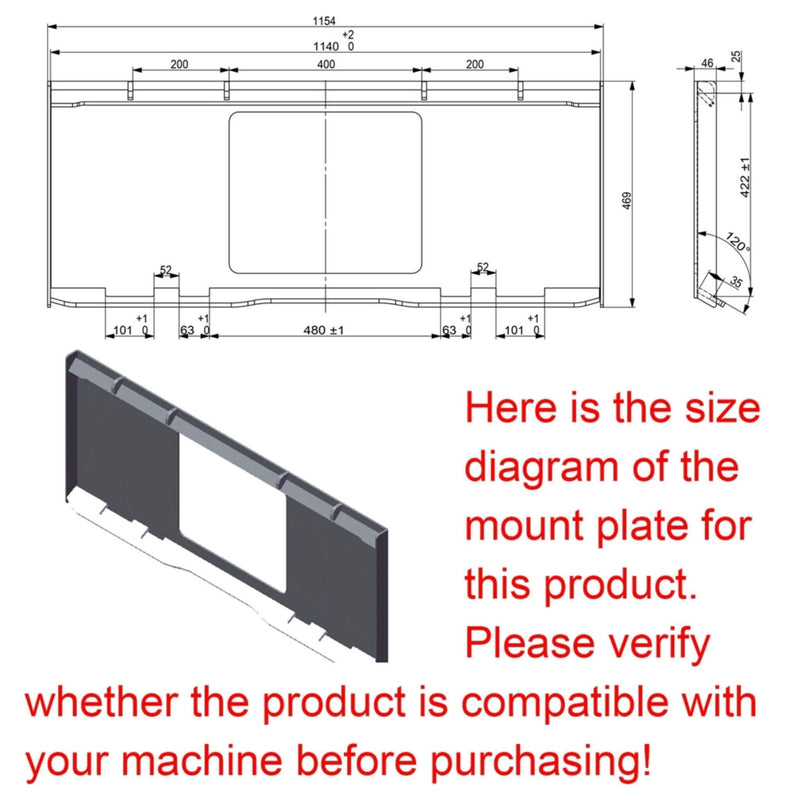 Heavy-Duty Rotary Rock Picker Skid Steer Attachment With 30-Inch Drum (SAK72651)