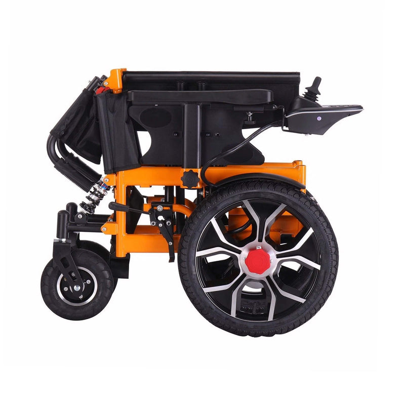 Motivo Heavy-Duty Ultralight All-Terrain Electric Airplane-Approved Foldable Wheelchair, 300LBS (SAK63147)