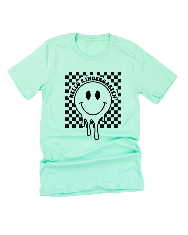 Hello (Choose Your Grade) - Checker Smiley - Unisex Tee