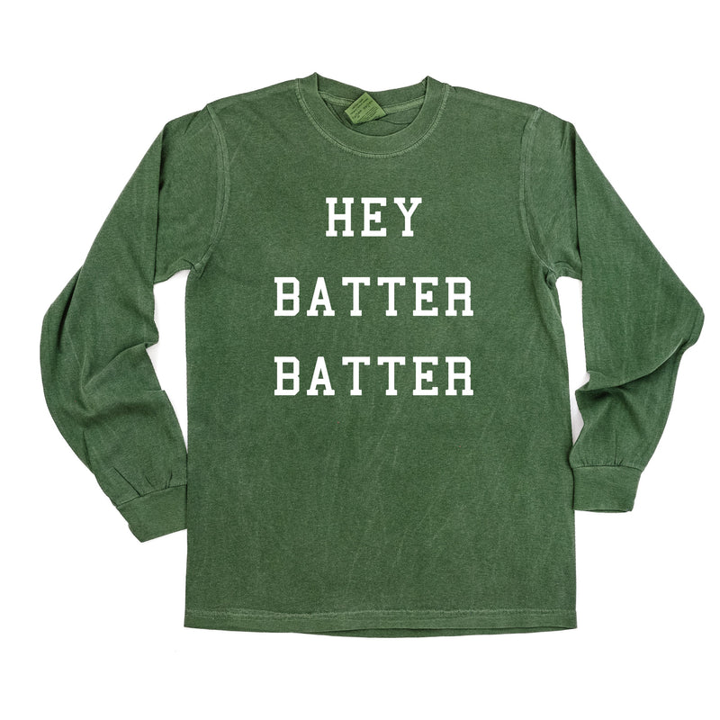Hey Batter Batter - Long Sleeve Comfort Colors Tee