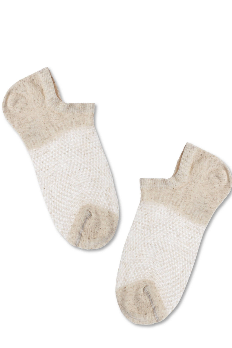 Linen Ankle Socks Conte Active - 251 Openwork “Mesh” Pattern