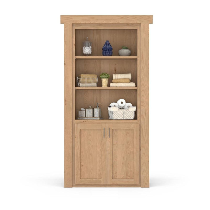 Hidden Flush Mount Knotty Alder Hamper Door