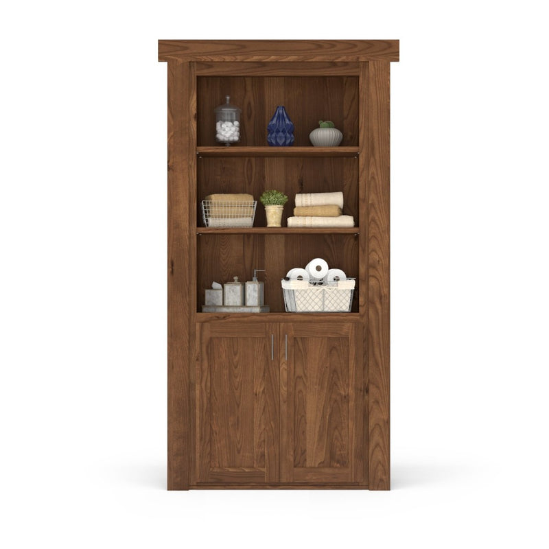 Hidden Flush Mount Knotty Alder Hamper Door