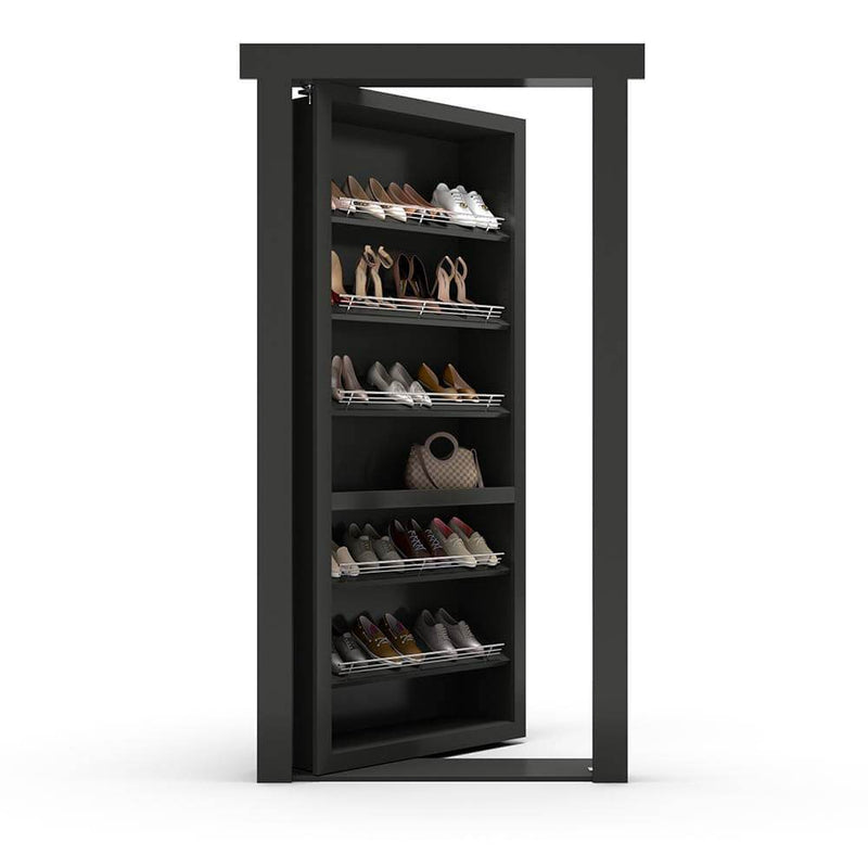 Hidden Flush Mount Paint Grade Shoe Rack Door