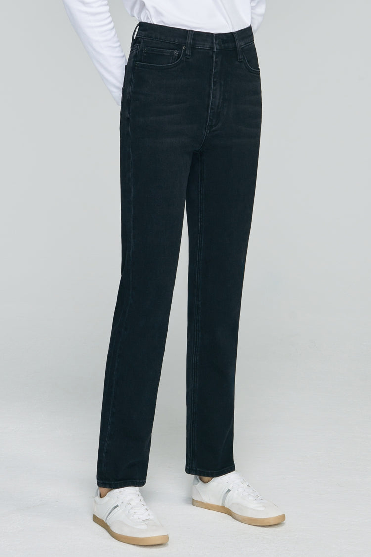 Two Shots High Rise Straight Crop Jeans HJ013