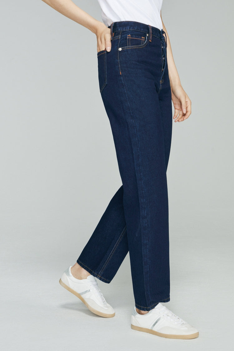 Manhattan High Rise Straight Ankle Jeans HJ160
