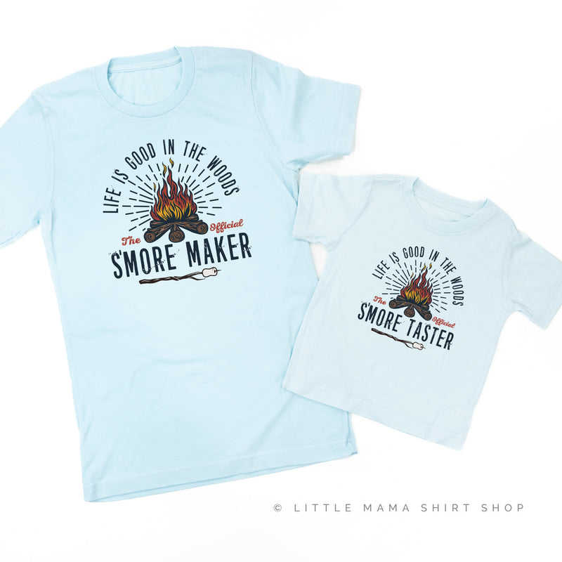 S'Mores Maker / S'Mores Taster - Set of 2 ICE BLUE Tees