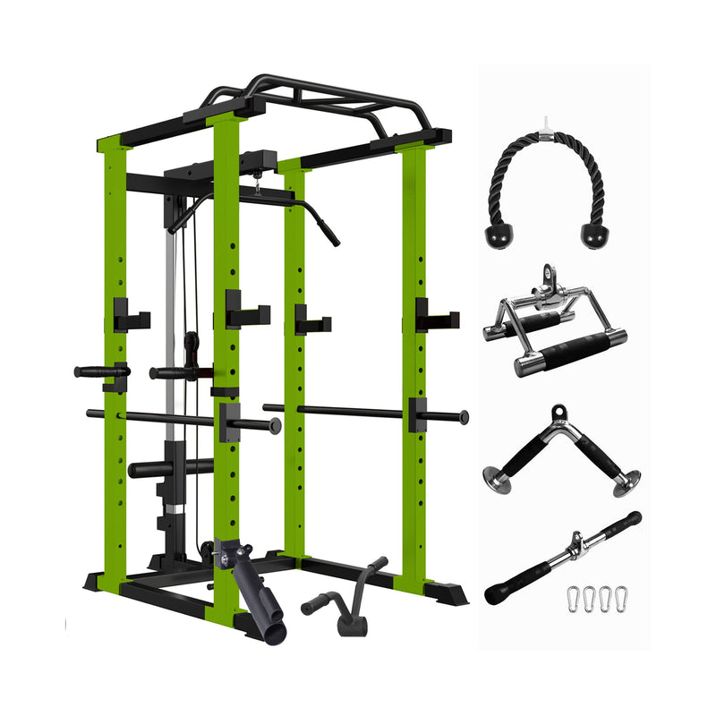 IFast Adjustable Home Gym Power Cage & Squat Rack With Pull-Up Bar Barbell Rack, 1000LBS (SAK12649)