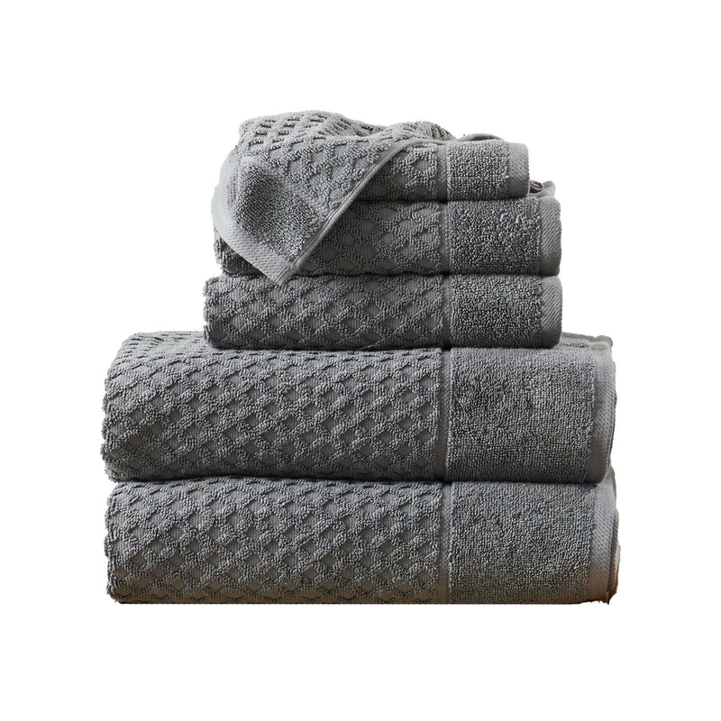 Cotton Diamond Waffle Weave Bath Towel Set - Grayson Collection