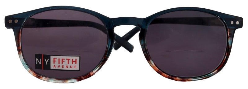 Ravenna, High-End Line Bifocal (Clear On Top) Sun Readers for Women OR Non-Bifocal Readers Sunglasses (Blue ) NY Fifth Avenue