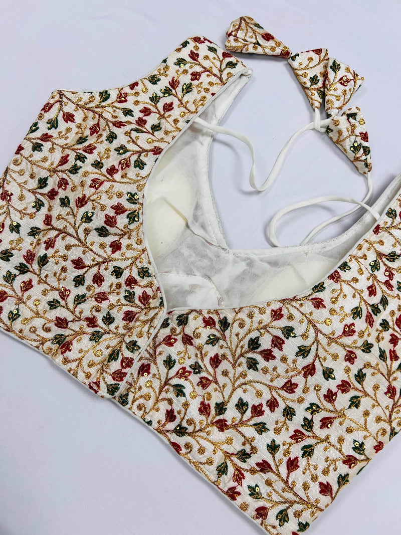 Off white silk blouse : sleeves available