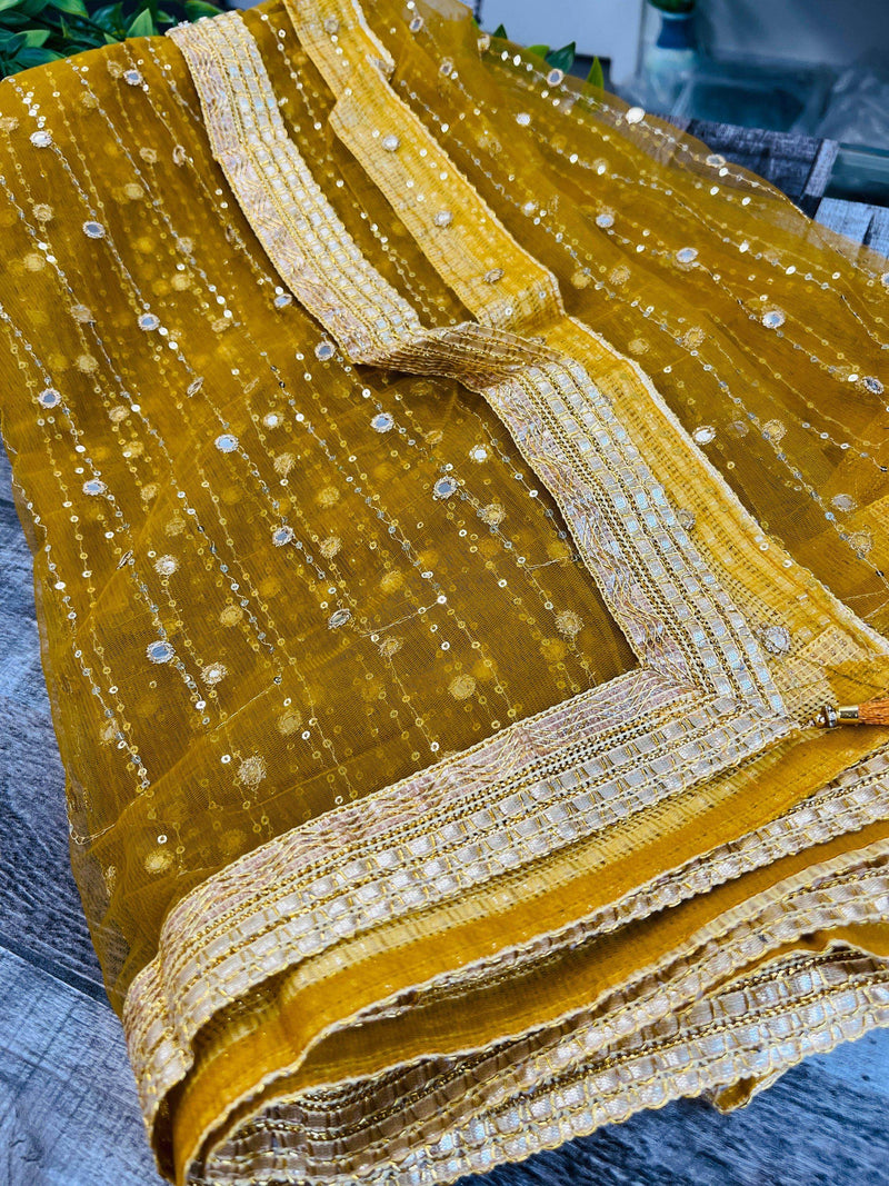 Mirror work dupatta