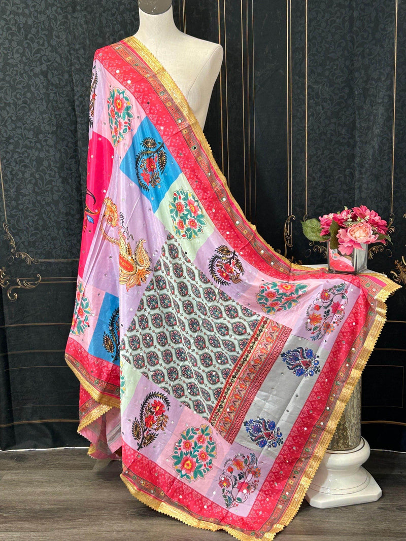 Multicolored Pakistani dupatta