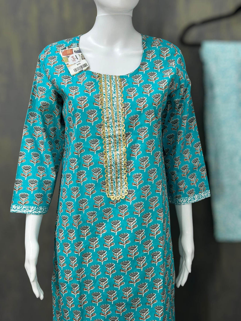 Pure cotton Kurti Pant set