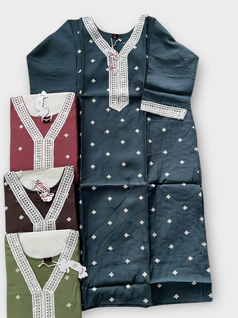 Silk cotton Kurti with full lining