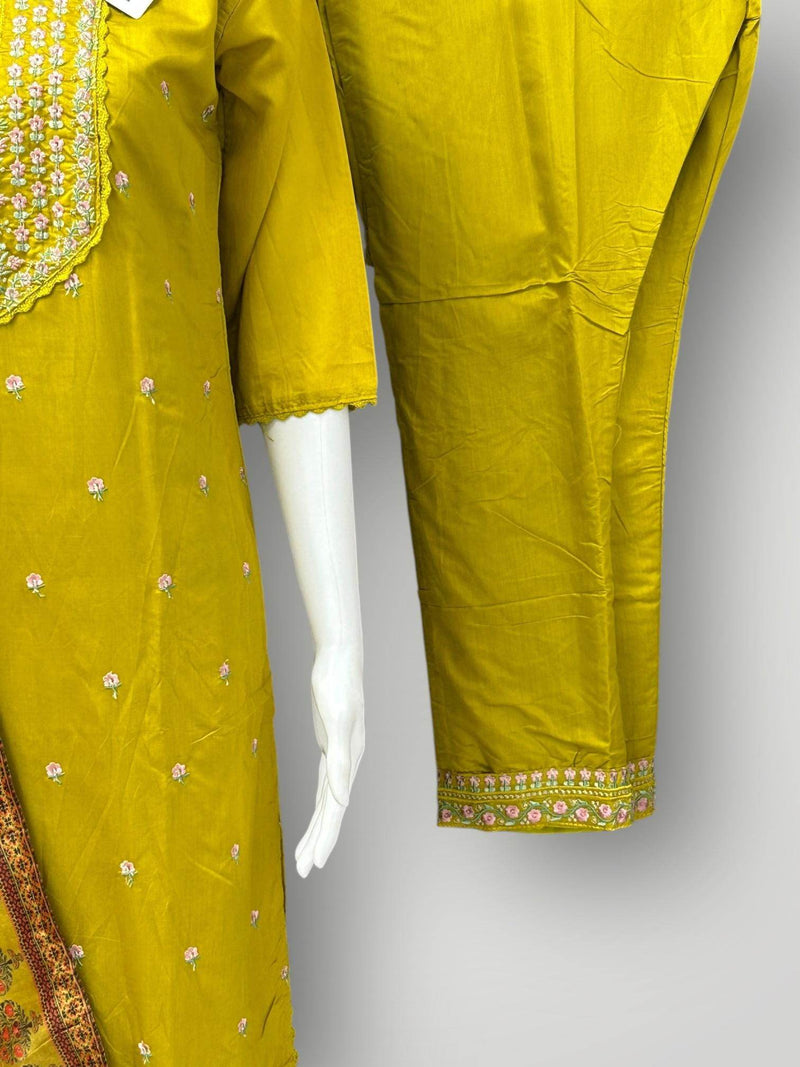 Silk kurti pant set