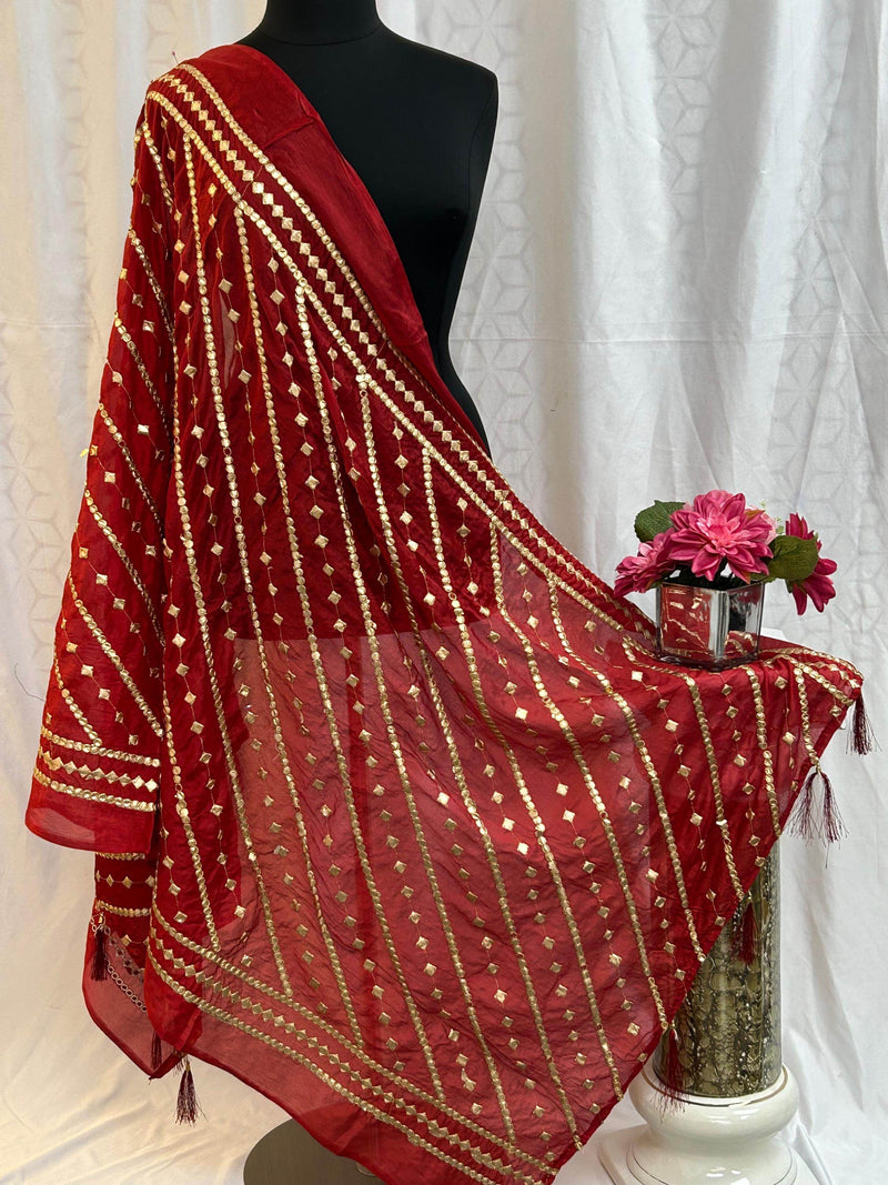 Maroon Dupatta