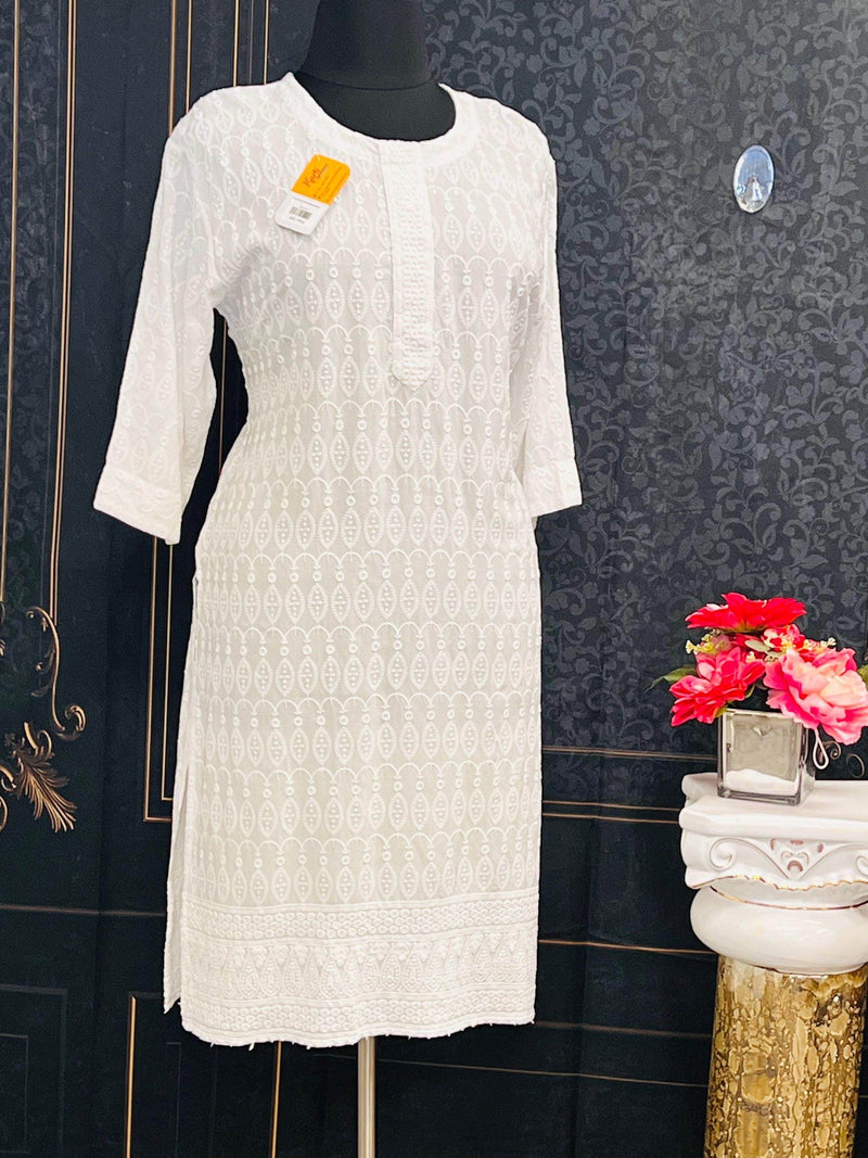Rayon Chikankari kurti