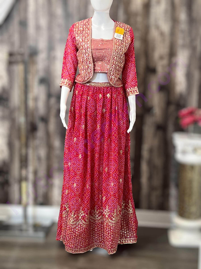 Lehenga choli set with jacket