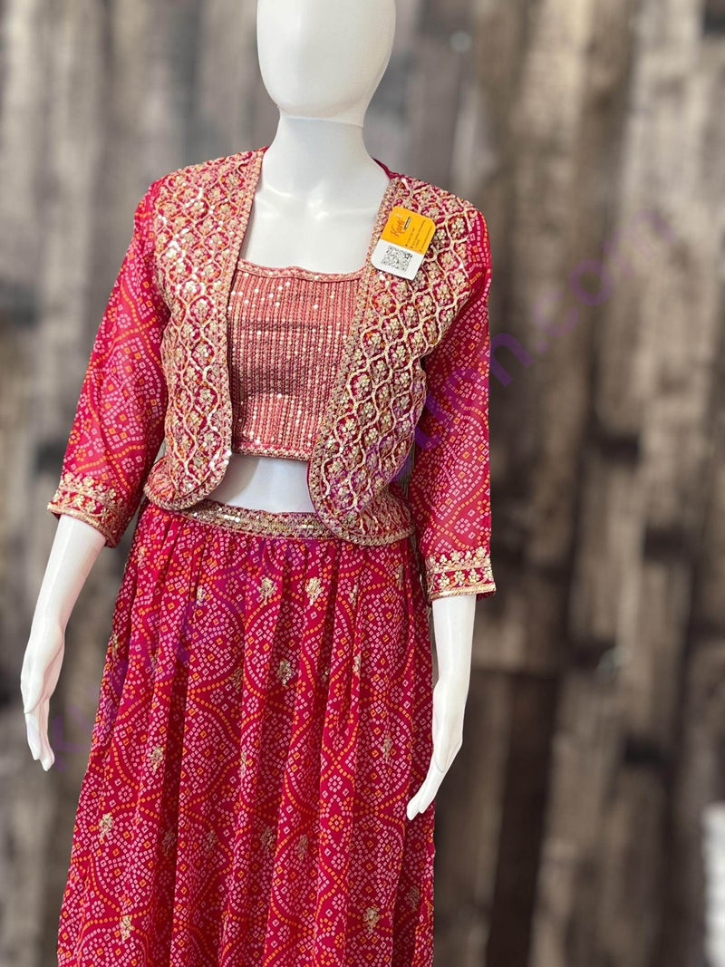 Lehenga choli set with jacket