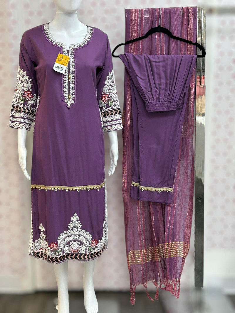 Rayon kurti pant set