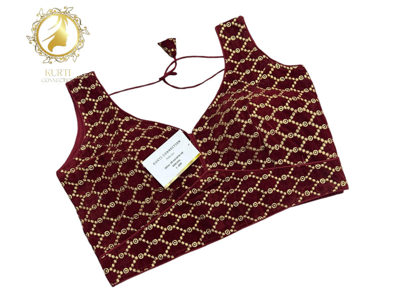 Size 36  velvet blouse