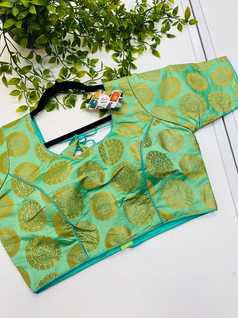 Jacquard silk blouse