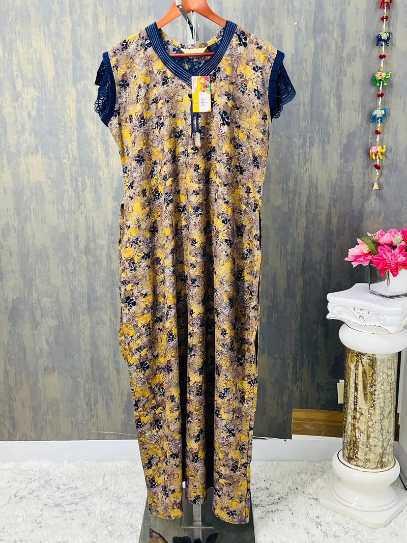 Short sleeves nighty | rayon nighty
