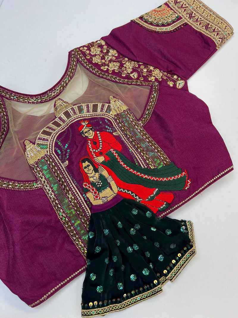 Wedding wear blouse | Color : wine