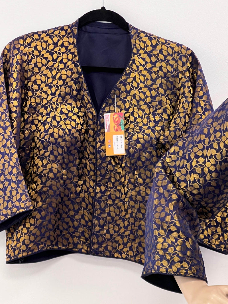 Navy blue long blouse