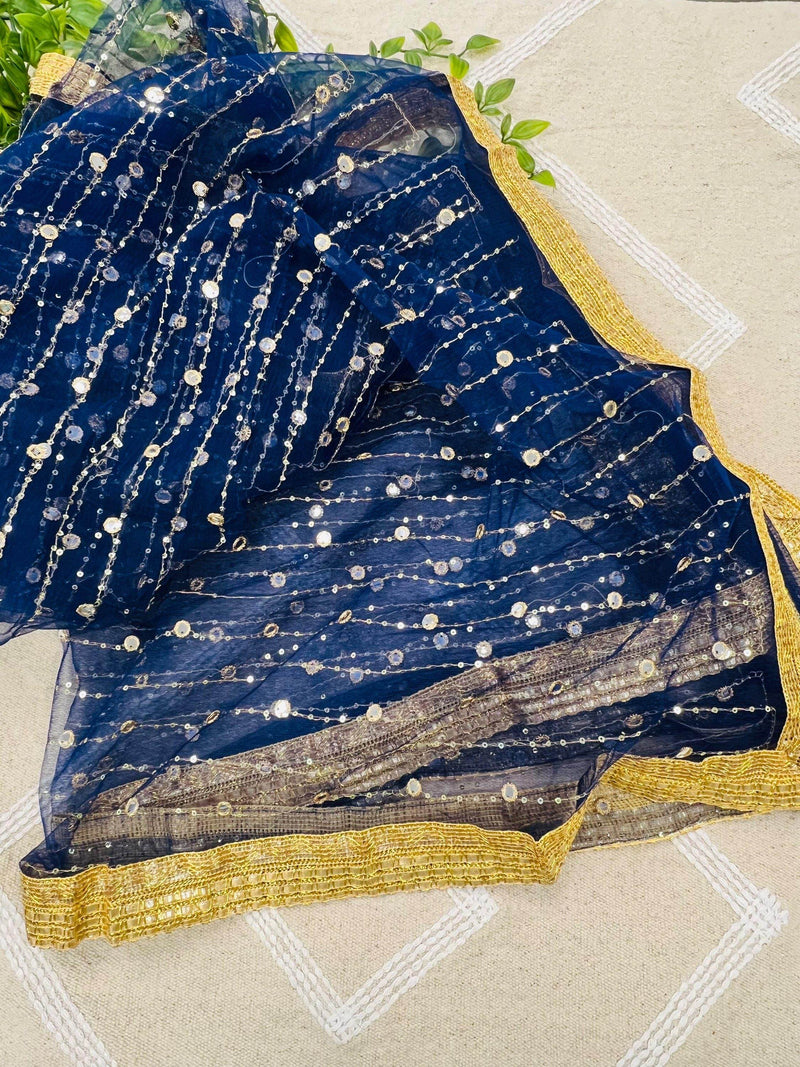 Mirror work dupatta
