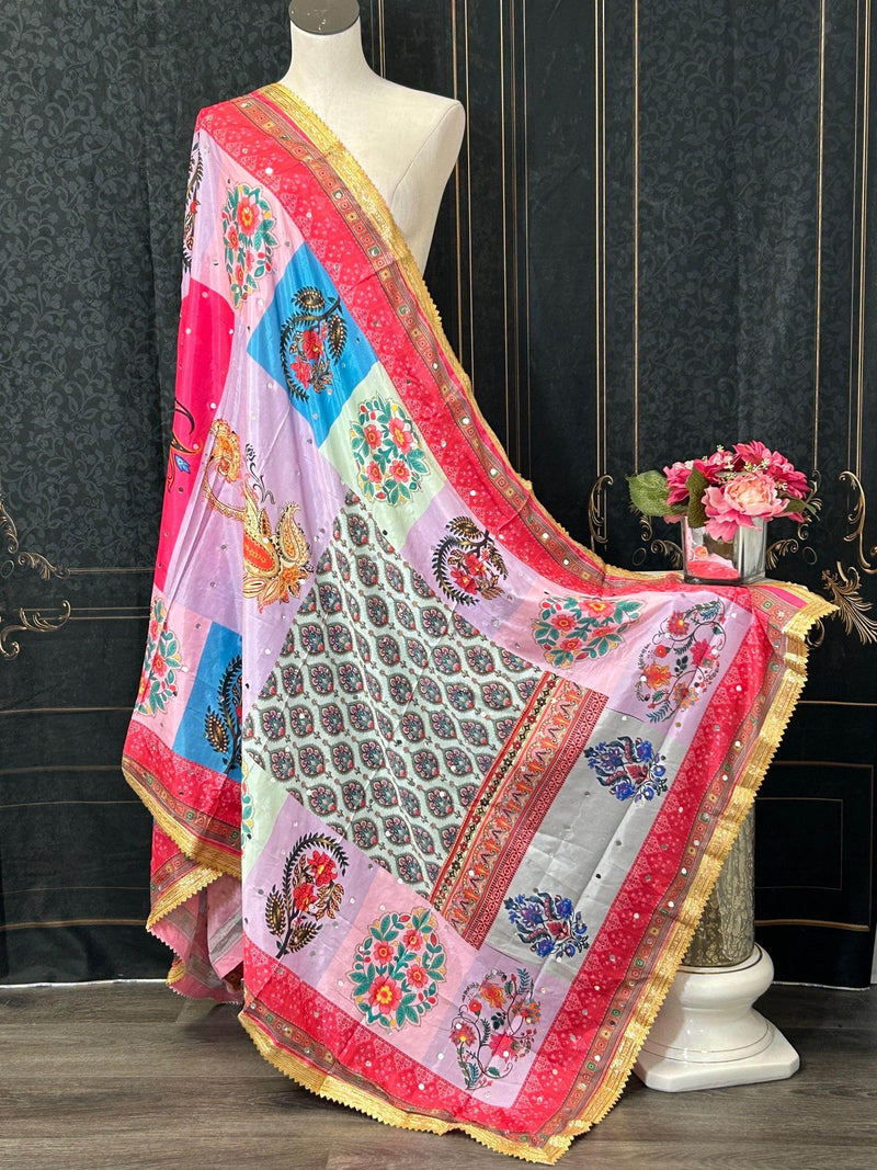 Multicolored Pakistani dupatta