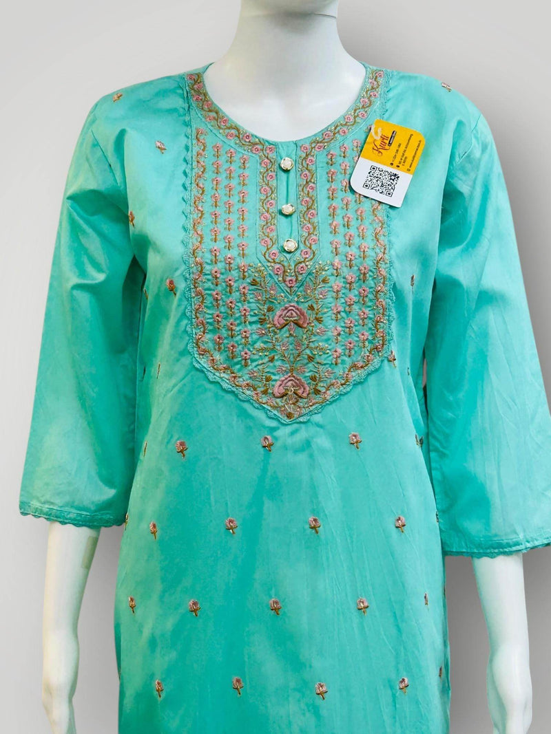 Silk kurti pant set