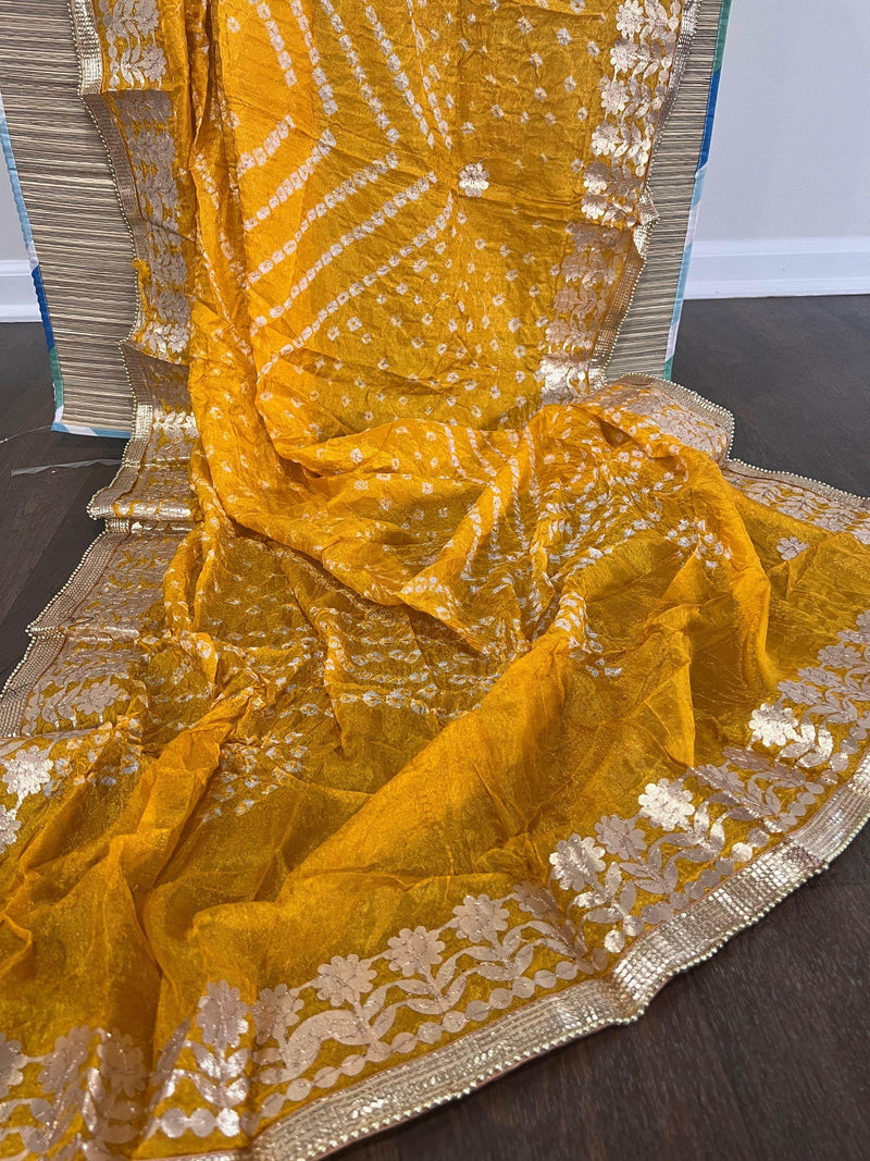 Gota patti bandhani dupatta