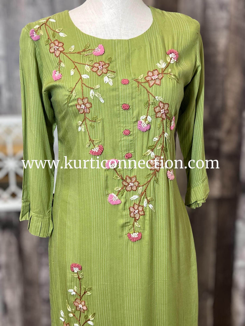 Embroidered cotton kurti