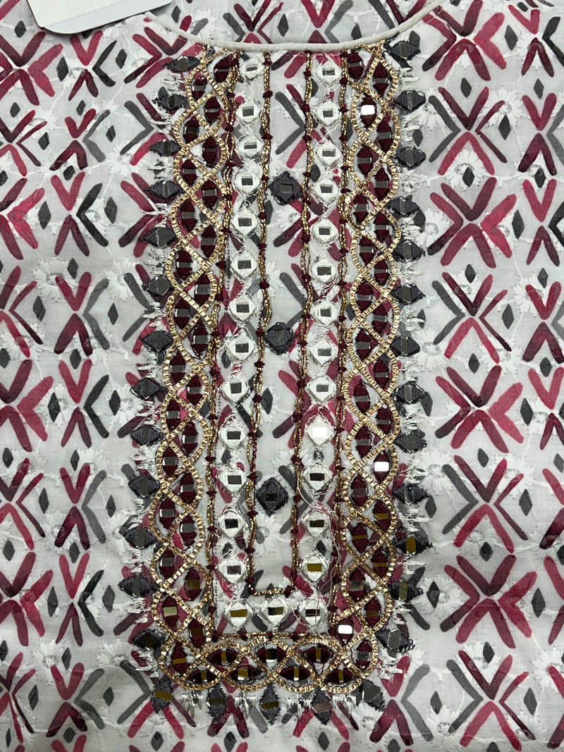 Cotton chikankari kurti